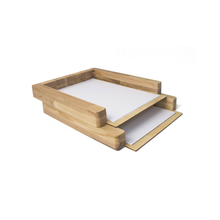Load image into Gallery viewer, Paper Tray - Set Of 2 Wooden Paper Trays