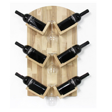 Load image into Gallery viewer, Wine bottle holder - Wooden wine bottle holder