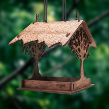 Load image into Gallery viewer, Wooden bird feeder &quot;Oak Tree&quot;