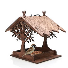 Load image into Gallery viewer, Wooden bird feeder "Oak Tree"