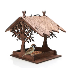 Load image into Gallery viewer, Wooden bird feeder &quot;Oak Tree&quot;