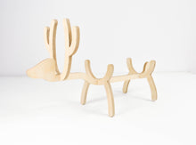 Load image into Gallery viewer, Wine bottle holder - wood wine bottle box reindeer