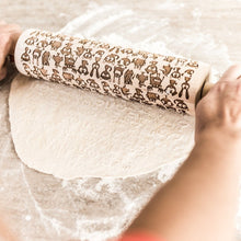 Load image into Gallery viewer, Rolling pin - wooden rolling pin forest animals