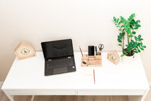 Load image into Gallery viewer, Wooden Desk Organizer - Desk Organizer Set