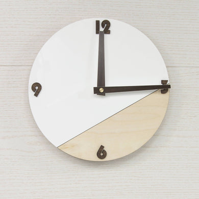 Wood And Acrylic Glass Wall Clock