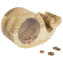 Load image into Gallery viewer, Wooden Piggy Bank Whale (Double, Engraving)
