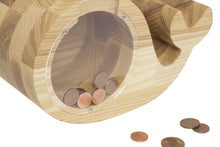 Load image into Gallery viewer, Wooden Piggy Bank Whale (Double, Engraving)