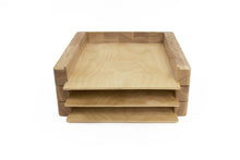 Load image into Gallery viewer, Paper Tray - Set Of 2 Wooden Paper Trays