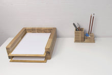 Load image into Gallery viewer, Paper Tray - Set Of 2 Wooden Paper Trays