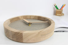 Load image into Gallery viewer, Wooden Clock - Grey Wood Wall Clock