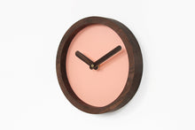 Load image into Gallery viewer, Wooden Clock - Pink Canvas Wood Wall Clock