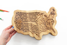 Load image into Gallery viewer, Labyrinth Toy - Wood Maze Board Toy For Kids 11 Countries