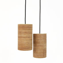 Load image into Gallery viewer, Wood Lamp - 2 hanging Lights