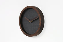 Load image into Gallery viewer, Wooden Clock - Dark Grey Wood Wall Clock