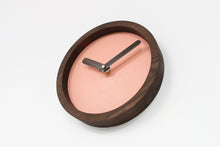Load image into Gallery viewer, Wooden Clock - Pink Canvas Wood Wall Clock