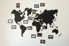 Load image into Gallery viewer, Wooden World Map - Wooden Black Wall