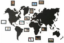 Load image into Gallery viewer, Wooden World Map - Wooden Black Wall
