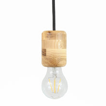 Load image into Gallery viewer, Wood lamp - hanging  lamp natural wood