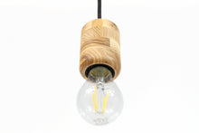Load image into Gallery viewer, Wood lamp - hanging  lamp natural wood