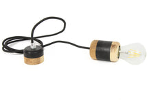Load image into Gallery viewer, Wood lamp - hanging wood lamp dark
