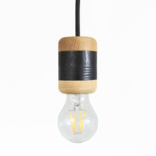 Load image into Gallery viewer, Wood lamp - hanging wood lamp dark