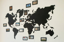 Load image into Gallery viewer, Wooden World Map - Wooden Black Wall