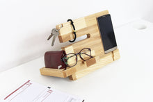 Load image into Gallery viewer, Wooden Docking Station - Desk Organizer, Rack