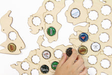 Load image into Gallery viewer, Wall Map Of Europe, Beer Cap Collecting Board