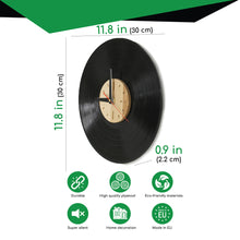 Load image into Gallery viewer, Vinyl Plate And Wood Clock, Wall Clock