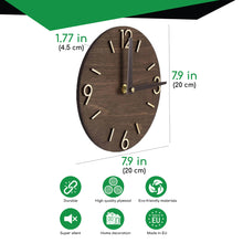Load image into Gallery viewer, Wooden Clock, Unique Round Wooden Clock
