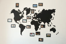 Load image into Gallery viewer, Wooden World Map - Wooden Black Wall