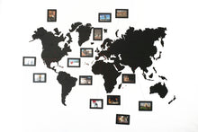 Load image into Gallery viewer, Wooden World Map - Wooden Black Wall