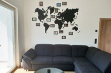 Load image into Gallery viewer, Wooden World Map - Wooden Black Wall
