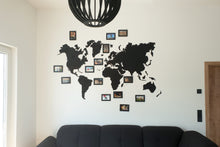 Load image into Gallery viewer, Wooden World Map - Wooden Black Wall