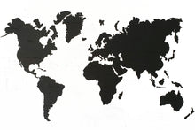 Load image into Gallery viewer, Wooden World Map - Wooden Black Wall