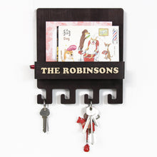 Load image into Gallery viewer, Mail holder - wooden mail and keys holder