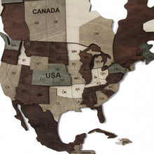 Load image into Gallery viewer, 3d wooden wall map