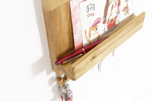 Load image into Gallery viewer, mail holder - wooden mail and keys holder