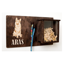 Load image into Gallery viewer, Dog leash holder - wooden dog leash hanger