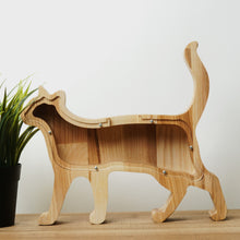 Load image into Gallery viewer, Wooden Piggy Bank Cat (M, Engraving)