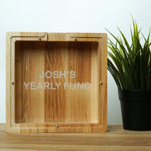 Load image into Gallery viewer, Wooden Piggy Bank Square (Engraving)