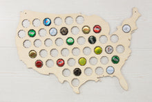 Load image into Gallery viewer, Wall Map Of US, Beer Cap Collecting Board