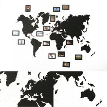 Load image into Gallery viewer, Wooden World Map - Wooden Black Wall