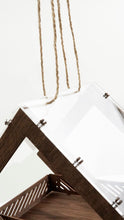 Load image into Gallery viewer, Wooden bird feeder "Modern" with organic glass
