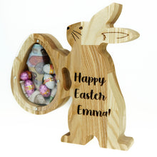 Load image into Gallery viewer, Wooden Piggy Bank Easter Bunny (Engraving)