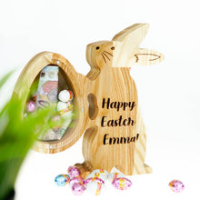Load image into Gallery viewer, Wooden Piggy Bank Easter Bunny (Engraving)