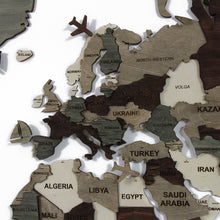 Load image into Gallery viewer, wooden wall map big