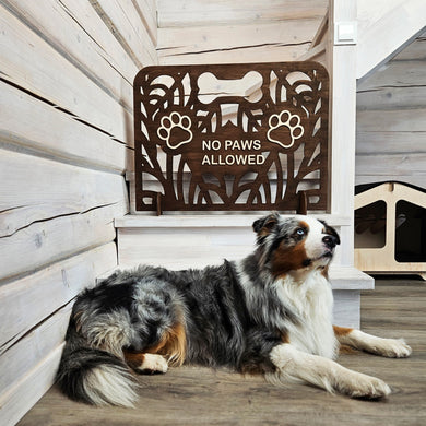 Custom Wood Dog Stopper, Freestanding Divider for Home Spaces