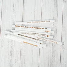 Load image into Gallery viewer, Customizable White Carpenter Pencil, Durable, Practical Gift for Dads &amp; Craftsmen