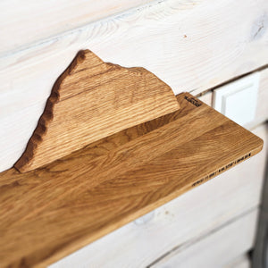 Wooden Shelf with Mountain Design, Functional Storage and Unique Decoration for Modern and Rustic Spaces